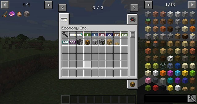 Economy Inc Mod bổ sung loạt item, block, công thức chế tạo cho thế giới khối vuông