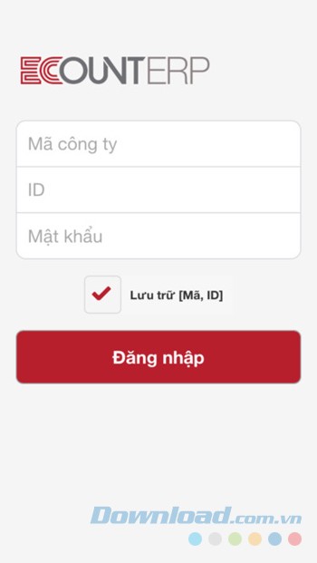 Đăng nhập Ecount ERP