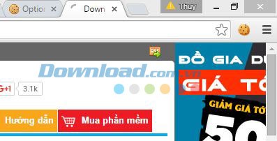 Biểu tượng của EditThisCookie trên trình duyệt