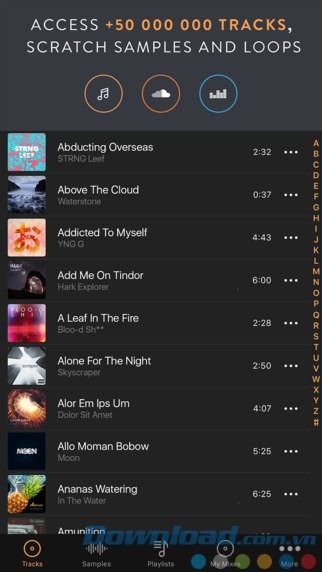 Thư viện nhạc phong phú