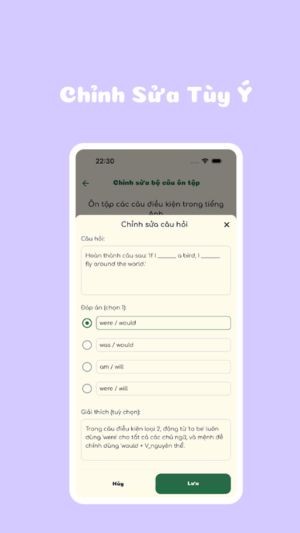 Chỉnh sửa tùy ý