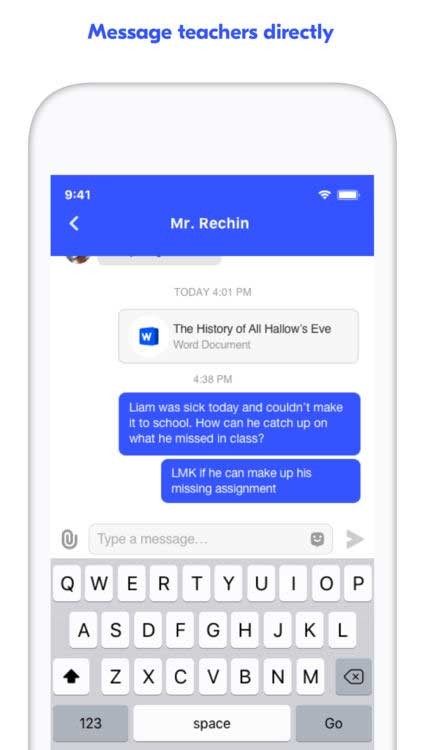 Edmodo for Parents cho phép phụ huynh trao đổi thực tiếp với giáo viên qua tin nhắn