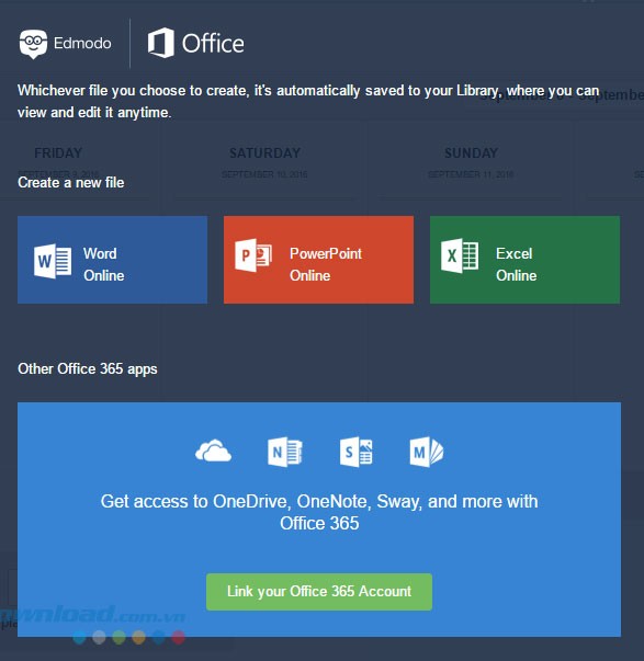Kết nối với Office trong Edmodo