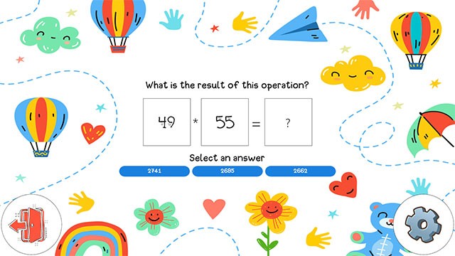 Các trò chơi nhỏ trong Educational Suite game giúp trẻ phát triển kỹ năng đọc, làm toán, giải quyết vấn đề...