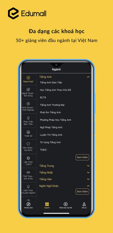 Đa dạng các khóa học