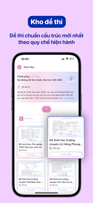 Đề thi chuẩn cấu trúc mới nhất