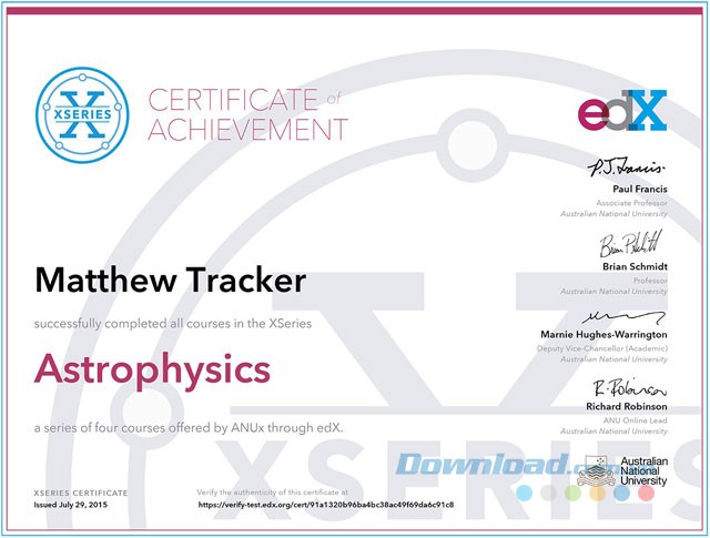 Nhận chứng chỉ edX sau khóa học