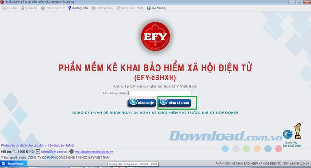 Giao diện EFY-eBHXH