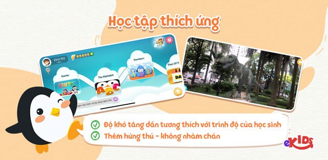 Hơn 5000 bài học được thiết kế dưới dạng trò chơi tương tác.
