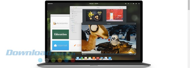 Giao diện của hệ điều hành elementary OS