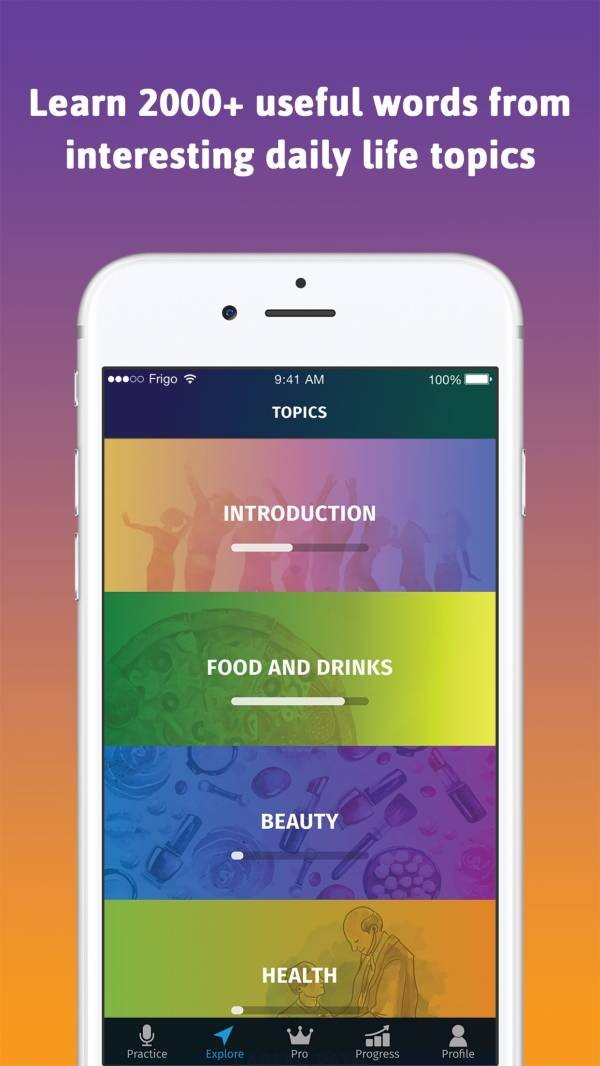 ELSA Speak cho iOS có hơn 2000 từ vựng hữu ích