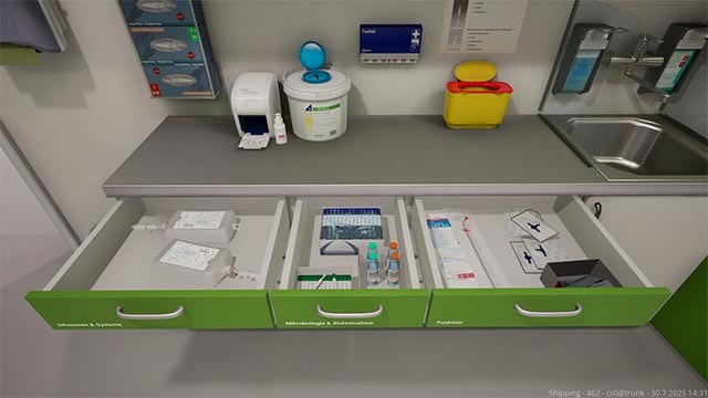 Emergency Room Simulator tái hiện sinh động phòng cấp cứu với đầy đủ máy móc, trang thiết bị y tế