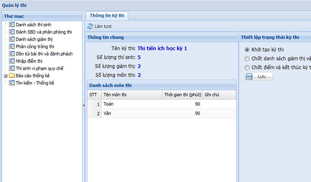 Phần mềm thống kê giáo dục trực tuyến