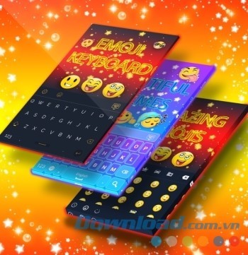 Emoji Keyboard Pro sở hữu nhiều theme hình nền tuyệt đẹp