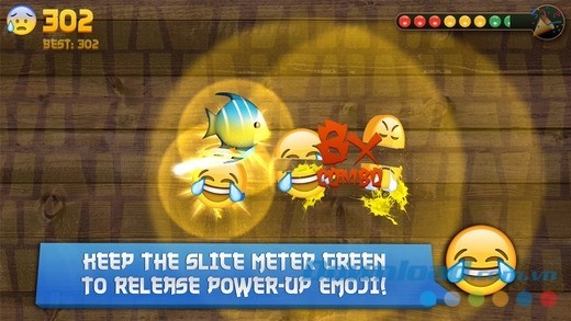 Emoji Samurai cho iOS là game mobile ăn theo Fruit Ninja đình đám