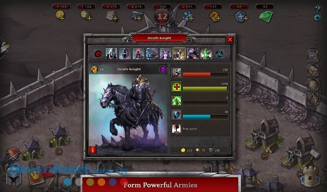 Xây dựng quân đội trong game Emporea: Realms of War & Magic