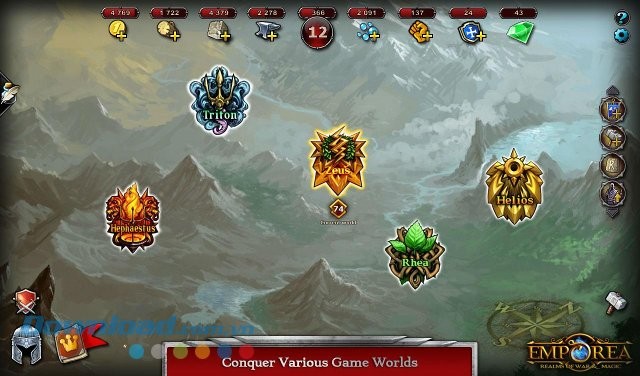 Thế giới game Emporea: Realms of War & Magic
