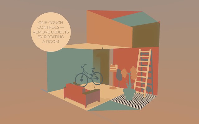 Game Empty. có lối chơi đơn giản với mục tiêu làm tối giản căn phòng của bạn