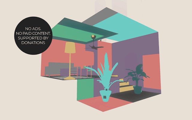 Hóa trộn các đồ vật trong phòng với bức tường có cùng màu