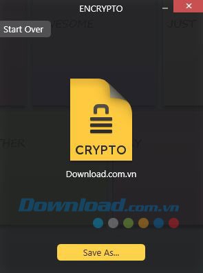 Mã hóa xong tập tin trong Encrypto