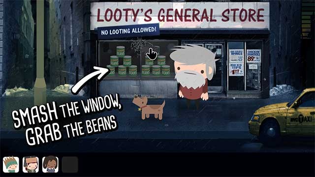 Bạn có thể vào các tòa nhà và phòng khác nhau và nhặt các vật phẩm