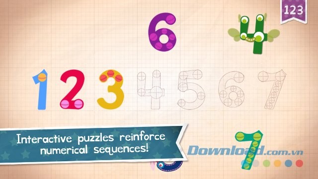 Học số đếm tiếng Anh qua các mini game có tính tương tác với Endless Numbers