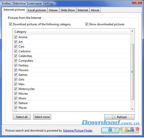Endless Slideshow Screensaver