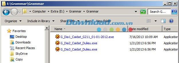 File cài đặt sau khi được ghép