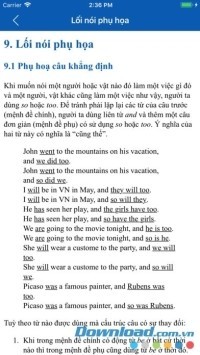 Lựa chọn phần ngữ pháp muốn học