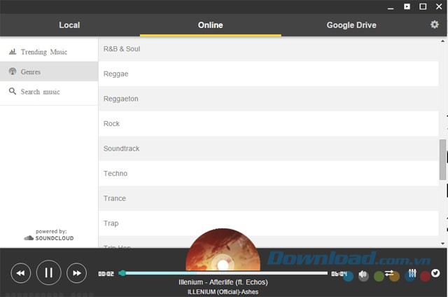 Kho nhạc đa dạng thể loại