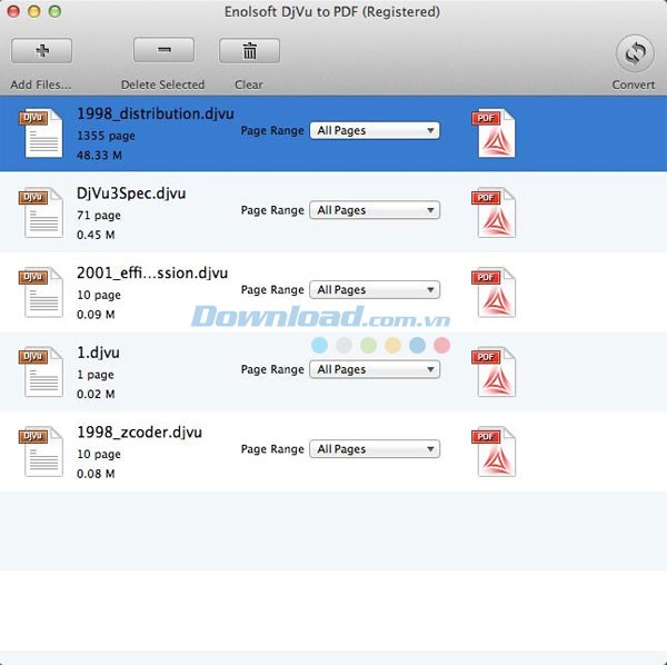 Enolsoft DjVu to PDF for Mac