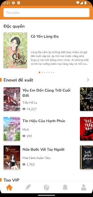Enovel là ứng dụng đọc truyện và viết truyện