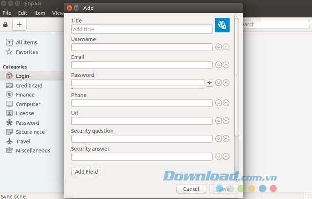 Chỉnh sửa các trường thông tin chi tiết