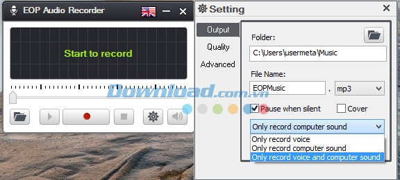 EOP Audio Recorder