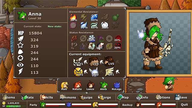 Nâng cấp nhân vật với trang bị và vũ khí mạnh mẽ