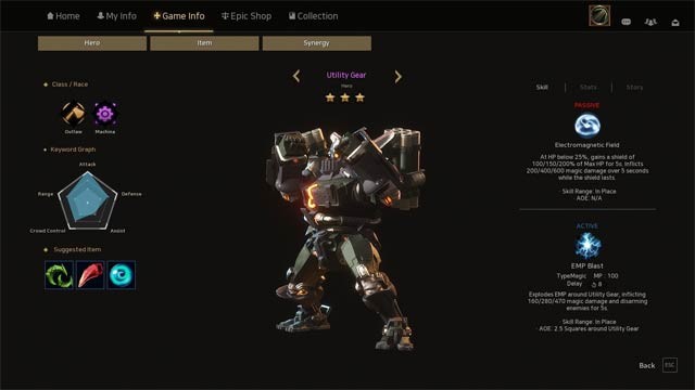 Trang bị và nâng cấp cho anh hùng, team hỗ trợ trước mỗi trận chiến