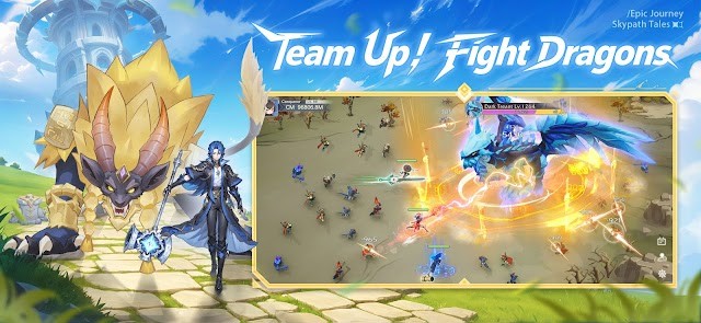 Lập tổ đội và chiến đấu với rồng trong game Epic Journey: Skypath Tales