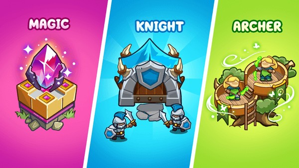 Hệ thống anh hùng và tháp phòng thủ đa dạng, nhiều lựa chọn