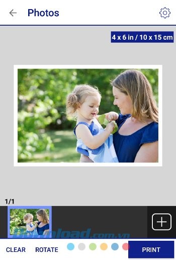 In hình ảnh với Epson iPrint