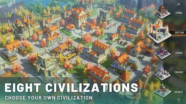 Có 8 nền văn minh cho bạn lựa chọn