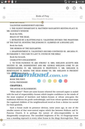 eReader Prestigio cung cấp thanh điều hướng trang thông minh