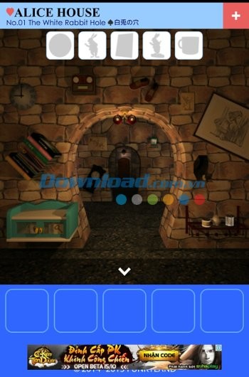 Giao diện chơi game Escape Alice House cho Android