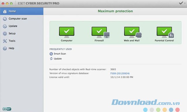Sản phẩm Cyber Security Pro cho Mac