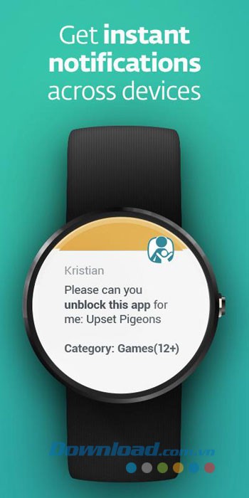 Tính năng của ứng dụng ESET Parental Control