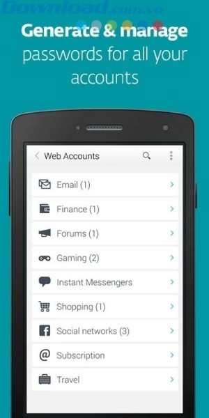 Tạo và quản lý password cho tất cả tài khoản