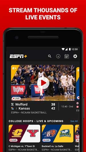 Phát sóng trực tiếp hàng ngàn sự kiện thể thao