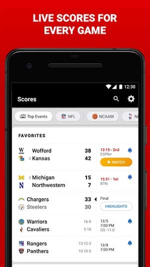 Cập nhật tỉ số mỗi trận đấu