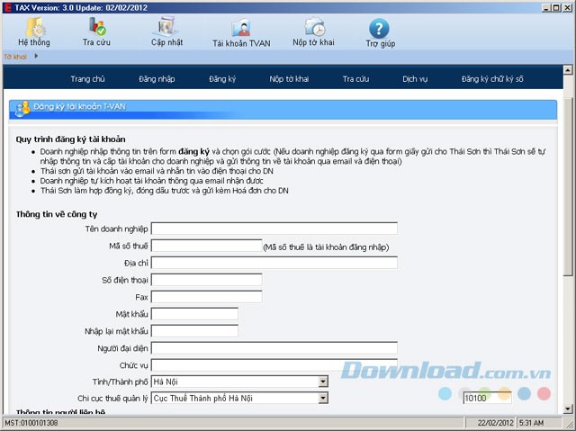 Download eTax - Phần mềm khai báo thuế trực tuyến