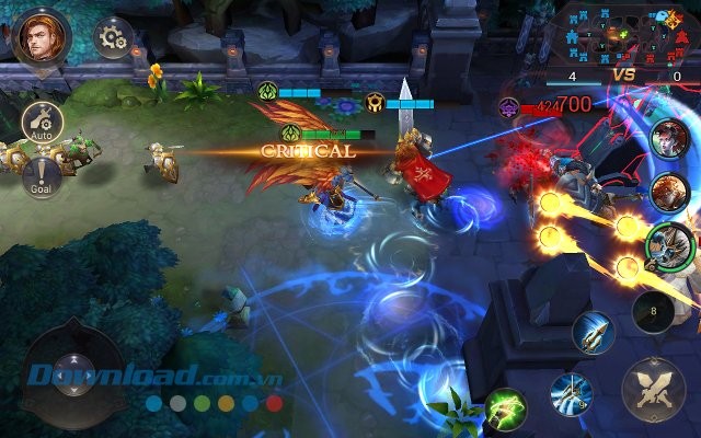 Giao diện màn đấu trong game Eternal Arena