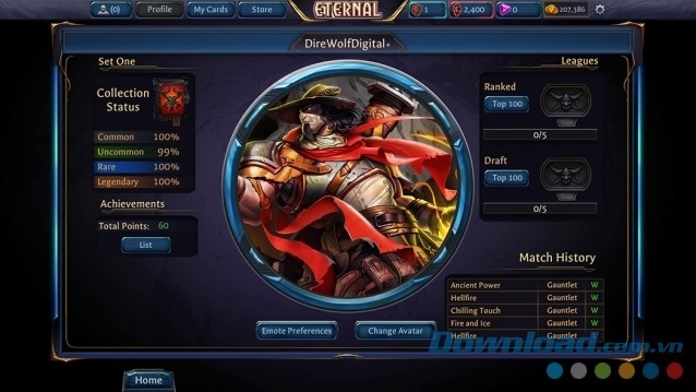 Phấn đấu trở thành cao thủ đánh bài trong game miễn phí Eternal Card Game cho máy tính